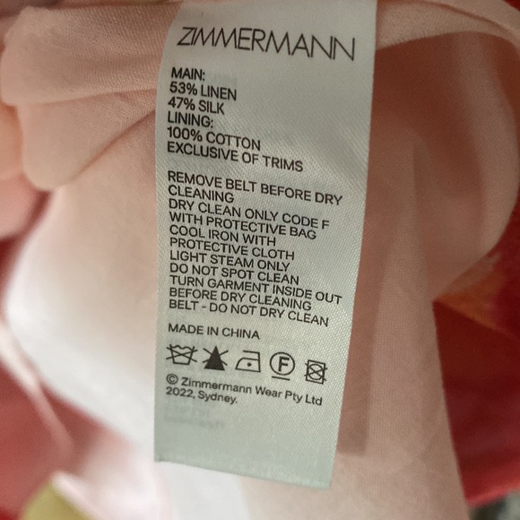 Zimmermann belted high tide mini dress - Picture 6 of 7